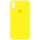 Чохол silicone case for iPhone X/XS Neon Yellow / Жовтий