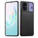 Чехол Camshield Black TPU со шторкой защищающей камеру для Samsung Galaxy A51 (Черный / Сиреневый)