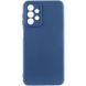 Чехол для Samsung Galaxy A33 5G Silicone Full camera закрытый низ + защита камеры Синий / Midnight blue