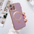 Чехол для iPhone 13 Pro Gold Plating with Magsafe + стекло на камеру Dasheen