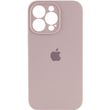 Чехол для Apple iPhone 15 Silicone Full camera закрытый низ + защита камеры / Серый / Lavender