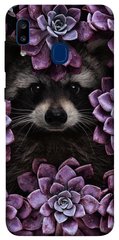 Чехол для Samsung Galaxy A20 / A30 PandaPrint Енот в цветах цветы
