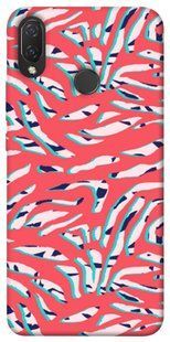 Чохол для Huawei P Smart + (nova 3i) PandaPrint Red Zebra print патерн