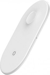 Бездротове зарядний пристрій Baseus Smart 2in1 Wireless Charger (Type-C Version) White (WX2IN1P20-02), Білий