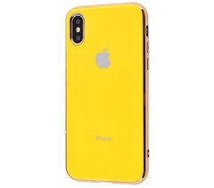 Чохол для iPhone Xs Max Silicone case (TPU) жовтий глянсовий