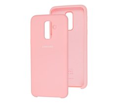 Чехол для Samsung Galaxy A6+ 2018 (A605) Silky Soft Touch светло розовый