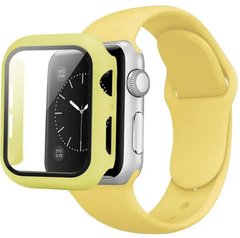 Ремінець для Apple Watch 42mm | 44mm | 45mm Silicone BAND+CASE Yellow