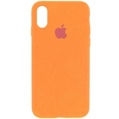 Чехол для Apple iPhone XR (6.1"") Silicone Case Full с микрофиброй и закрытым низом Оранжевый / Vitamin C