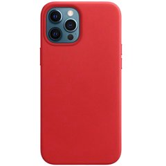 Шкіряний чохол without Logo для Apple iPhone 12 Pro / 12 Leather Case (AAA) Red