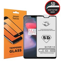5D стекло для OnePlus 6 Black Premium Smart Boss™ Черное - Изогнутые края