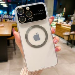 Чохол для iPhone 12 / 12 Pro Camera Lens Protection with MagSafe + скло на камеру Clear