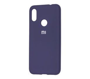 Чохол для Xiaomi Redmi Note 7 Silicone Full темно-синій з закритим низом і мікрофіброю