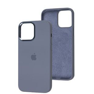 Чохол для iPhone 13 Silicone Case Full (Metal Frame and Buttons) з металевою рамкою та кнопками Sky Blue