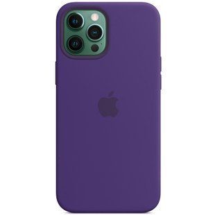 Чехол Silicone case (AAA) для Apple iPhone 12 Pro Max (6.7"") full with Magsafe / Закрытый низ / Фиолетовый / Amethyst