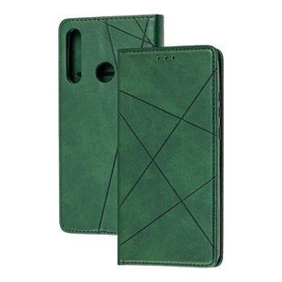 Чехол книжка Business Leather для Huawei Y6P зеленый