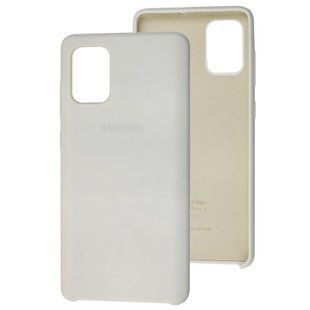 Чехол Silicone для Samsung Galaxy A71 (A715) Premium белый