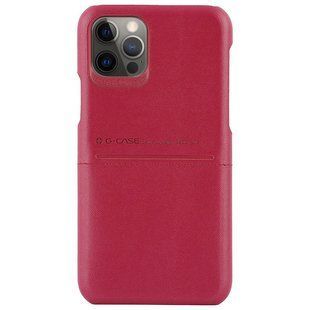 Кожаная накладка G-Case Cardcool Series для Apple iPhone 12 Pro Max (6.7") (Красный)