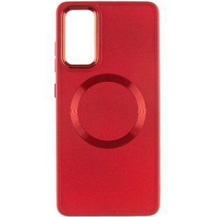 TPU чохол Bonbon Metal Style with MagSafe для Samsung Galaxy S24 (Червоний / Red)