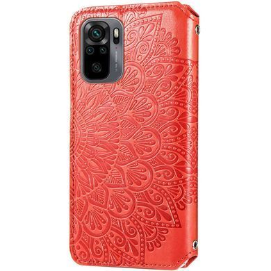 Шкіряний чохол книжка GETMAN Mandala (PU) для Xiaomi Redmi Note 10 / Note 10s Червоний