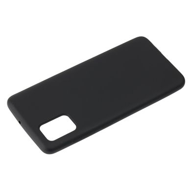 Чехол для Samsung Galaxy A71 (A715) Silicone Full чёрный  c закрытым низом и микрофиброю