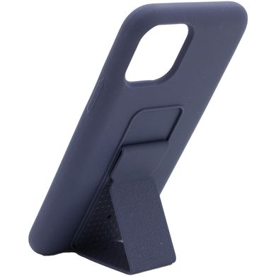 Чохол Silicone Case Hand Holder для Apple iPhone 11 Pro Max (6.5") (Темно-синій / Midnight blue)