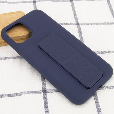 Чохол Silicone Case Hand Holder для Apple iPhone 11 Pro Max (6.5") (Темно-синій / Midnight blue)
