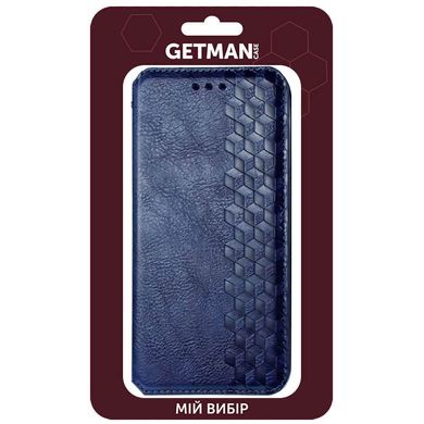 Шкіряний чохол книжка GETMAN Cubic (PU) для Xiaomi Redmi 10C Синій