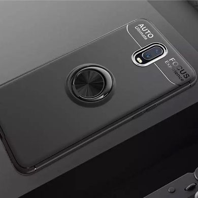 TPU чехол Deen ColorRing под магнитный держатель (opp) для OnePlus 7 | Черный