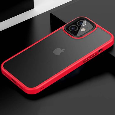 TPU+PC чехол Metal Buttons для Apple iPhone 12 mini (5.4") (Красный)