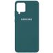 Чохол для Samsung A42 5G Silicone Full з закритим низом і мікрофіброю Зелений / Pine green