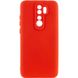 Чехол для Xiaomi Redmi 9 Silicone Full camera закрытый низ + защита камеры Красный / Red