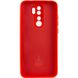Чехол для Xiaomi Redmi 9 Silicone Full camera закрытый низ + защита камеры Красный / Red