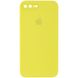 Чохол для Apple iPhone 7 plus / 8 plus Silicone Full camera закритий низ + захист камери (Жовтий / Bright Yellow) квадратні борти
