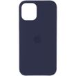 Чехол silicone case for iPhone 12 Pro / 12 (6.1") (Темно-синий / Midnight blue)