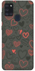 Чохол для Samsung Galaxy A21s PandaPrint Милі серця патерн