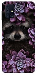 Чохол для Samsung Galaxy M31s PandaPrint Єнот в кольорах квіти