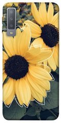 Чехол для Samsung A750 Galaxy A7 (2018) PandaPrint Два подсолнуха цветы