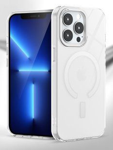 Чохол для iPhone 14 Matt Clear Case with Magsafe White