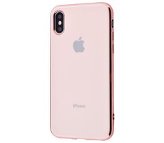 Чохол для iPhone Xs Max Silicone case (TPU) рожево-золотистий глянцевий