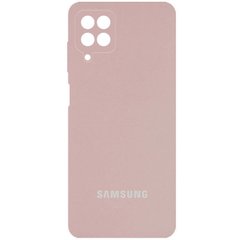 Чохол Samsung Galaxy A22 4G / M32 Silicone Full camera закритий низ + захист камери Рожевий / Pink Sand