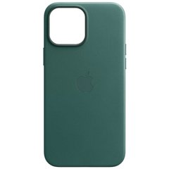 Шкіряний чохол Leather Case (AAA) with MagSafe для Apple iPhone 14 Pro Max (6.7") Pine green