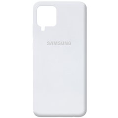 Чохол для Samsung A42 5G Silicone Full з закритим низом і мікрофіброю Білий / White