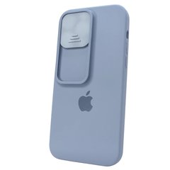 Чохол для iPhone 14 Pro Max Silicone with Logo hide camera + шторка на камеру Faraway Blue