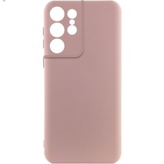 Чехол для Samsung Galaxy S22 Ultra Silicone Full camera закрытый низ + защита камеры Розовый / Pink Sand
