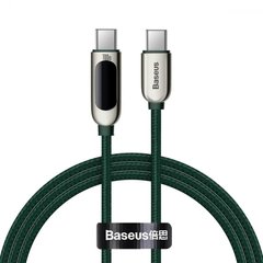 Кабель Baseus Display Fast Charging Type-C to Type-C 100W (1m) Dark Green