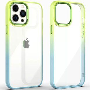 Чохол TPU+PC Fresh sip series для Apple iPhone 13 (6.1"") Бірюзовий / Лимонний