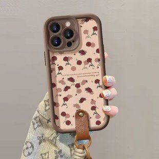 Противоударный чехол для iPhone 16 Plus с держателем на руку Vintage
