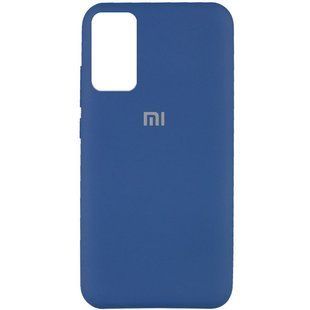 Чехол для Xiaomi Redmi Note 10 Pro Silicone Full c закрытым низом и микрофиброю Синий / Navy Blue