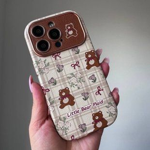 Чохол для iPhone 16 Vintage leather Bear
