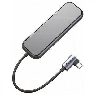 Адаптер Baseus Baseus Multi-functional HUB Type-C to 4xUSB3.0+PD Deep Gray (CAHUB-EZ0G), Grey